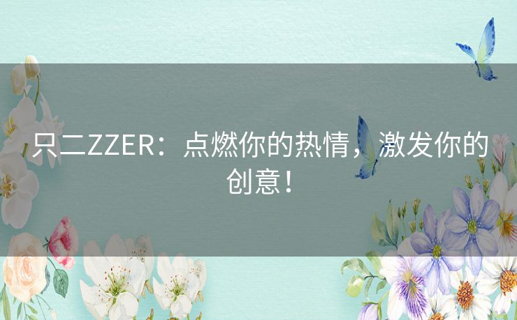 只二ZZER：点燃你的热情，激发你的创意！